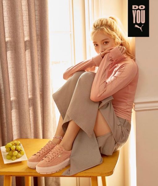 圖片 𝐌𝐫.𝐏𝐚𝐧𝐠𝐤𝐚©現貨💗PUMA SUEDE PLATFORM TRACE 厚底 泫雅同款 粉色 休閒鞋