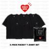 圖片 𝐌𝐫.𝐏𝐚𝐧𝐠𝐤𝐚©現貨❤️HUMAN MADE 3-PACK POCKET T-SHIRT SET 口袋短Tee 素T組合包