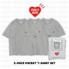 圖片 𝐌𝐫.𝐏𝐚𝐧𝐠𝐤𝐚©現貨❤️HUMAN MADE 3-PACK POCKET T-SHIRT SET 口袋短Tee 素T組合包
