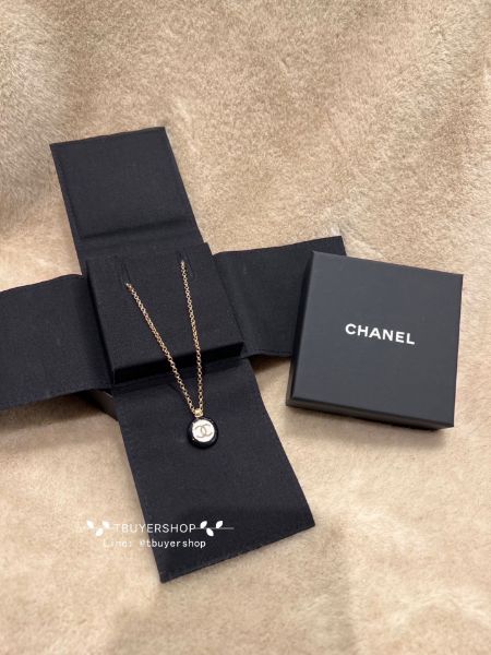 圖片 Chanel 黑白鈕扣cc項鍊