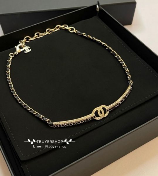 圖片 Chanel 皮穿拼鑽💥爆款項鍊 choker