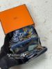 圖片 Hermes Silk in 絲巾 拉鍊錢包  普魯士藍 eps皮 叢林愛心內裏