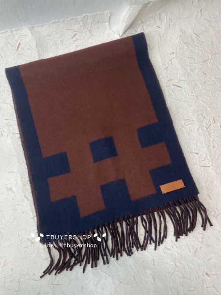 圖片 Hermes 雙面羊絨圍巾🧣男女都合適 含盒子提袋