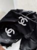 圖片 Chanel 黑銀CC圍巾披肩 尺寸 205×77