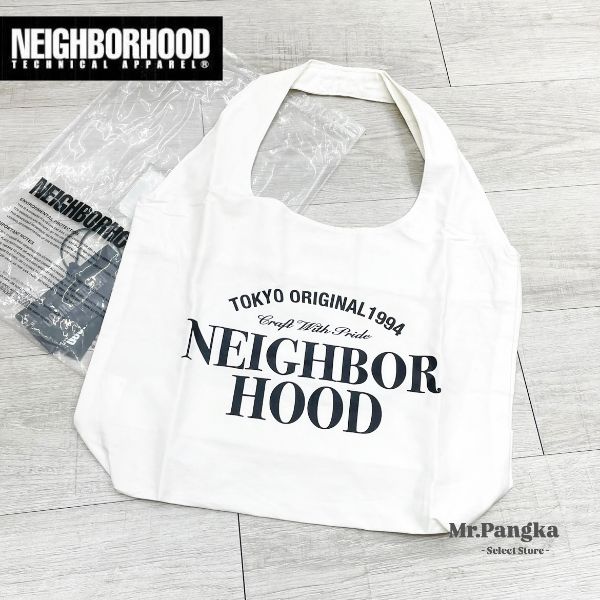 圖片 𝐌𝐫.𝐏𝐚𝐧𝐠𝐤𝐚©現貨🖤NEIGHBORHOOD LOGO TOTE BAG 托特包 購物袋 小 米白 NBHD