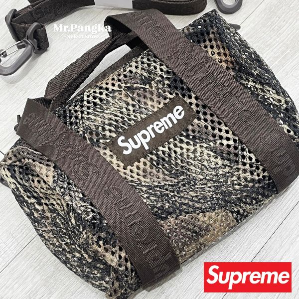 圖片 𝐌𝐫.𝐏𝐚𝐧𝐠𝐤𝐚©現貨🖤Supreme Mesh Mini Duffle Bag 側背包 網狀 洞洞 小包 樹葉 落葉