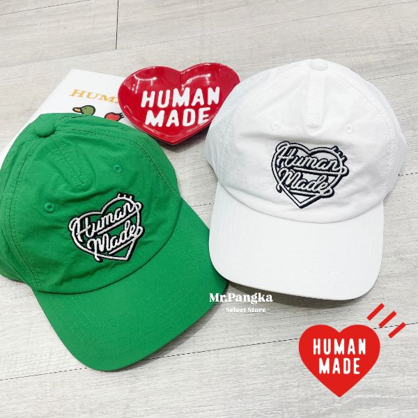 圖片 𝐌𝐫.𝐏𝐚𝐧𝐠𝐤𝐚©現貨❤️HUMAN MADE 5PANEL NYLON CAP 刺繡LOGO 愛心 尼龍 老帽