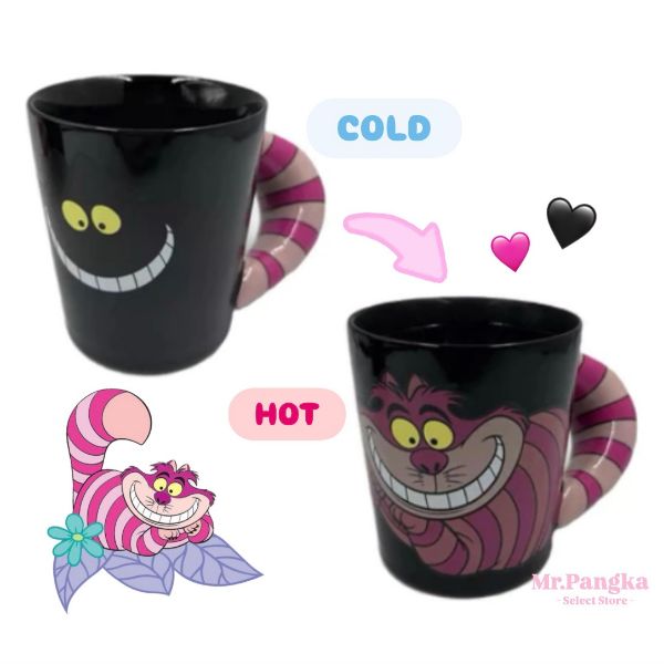 圖片 𝐌𝐫.𝐏𝐚𝐧𝐠𝐤𝐚©現貨💗日本 迪士尼 妙妙貓 柴郡貓 愛麗絲夢遊仙境 馬克杯 變色馬克杯