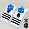 圖片 𝐌𝐫.𝐏𝐚𝐧𝐠𝐤𝐚©現貨🖤BAPE® x ADIDAS SOCKS 襪子 長襪 聯名 限量 猿人頭