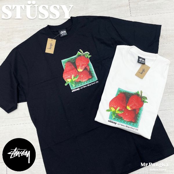 圖片 𝐌𝐫.𝐏𝐚𝐧𝐠𝐤𝐚©現貨❤️STUSSY BERRIES TEE STÜSSY 草莓短T🍓 短袖 上衣 潮流 情侶裝