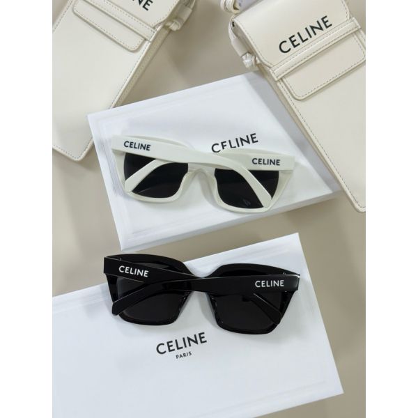 圖片 Celine 黑、白色 側邊字母logo搭配 爆款 墨鏡 夏天必備
