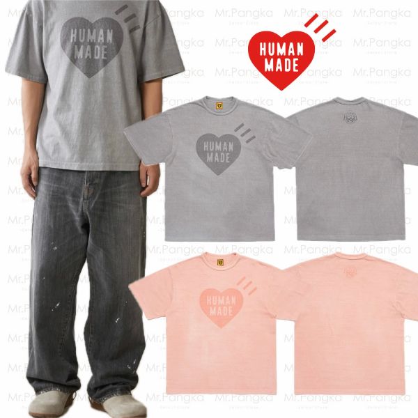 圖片 𝐌𝐫.𝐏𝐚𝐧𝐠𝐤𝐚©現貨❤️HUMAN MADE Plant Dyed T-Shirt 水洗愛心短T 愛心 心型 短袖