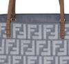 圖片 《現貨最低特價 》Fendi 藍色牛仔布效果FF提花雙面 肩背手提包