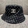 圖片 Chanel 24s 黑色波點logo漁夫帽 尺寸M