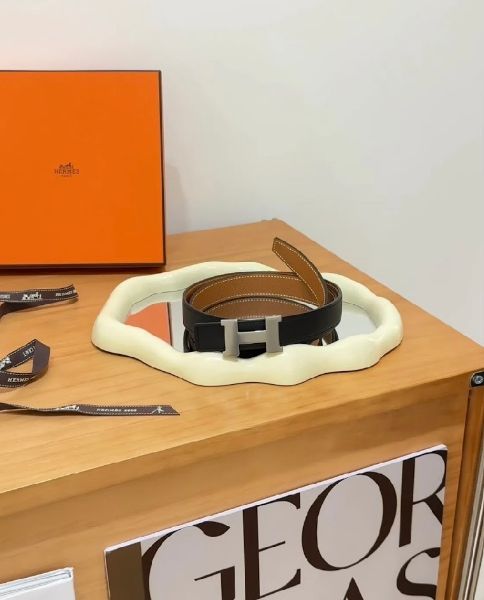 圖片 【HERMES】小H銀扣34腰 皮帶