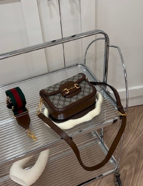 圖片 【GUCCI】HORSEBIT 1955迷你馬鞍包 棕色老花