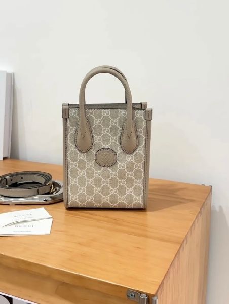 圖片 【GUCCI】RETRO 迷你琴譜托特 米白老花