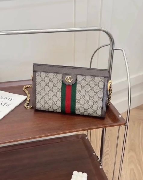 圖片 【GUCCI】OPHIDIA 小號夾子包 經典老花