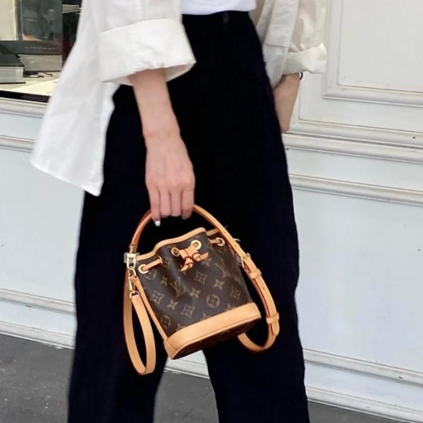 圖片 《現貨最低特價 》Louis Vuitton LV Nano Noé經典老花水桶肩背手提包