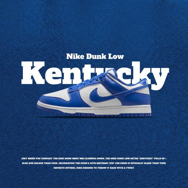 NICEDAY 現貨 Nike Dunk Low Retro Kentucky 肯塔基 大學 深藍 HF5441-112