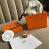 圖片 Hermes 金棕玫瑰金H窄版戒指