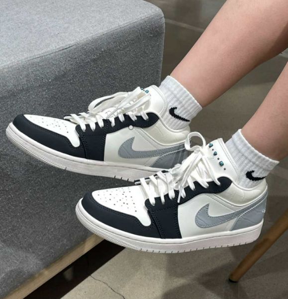 圖片 Air Jordan 1 Low 白藍灰 綠松石 IO2242-101