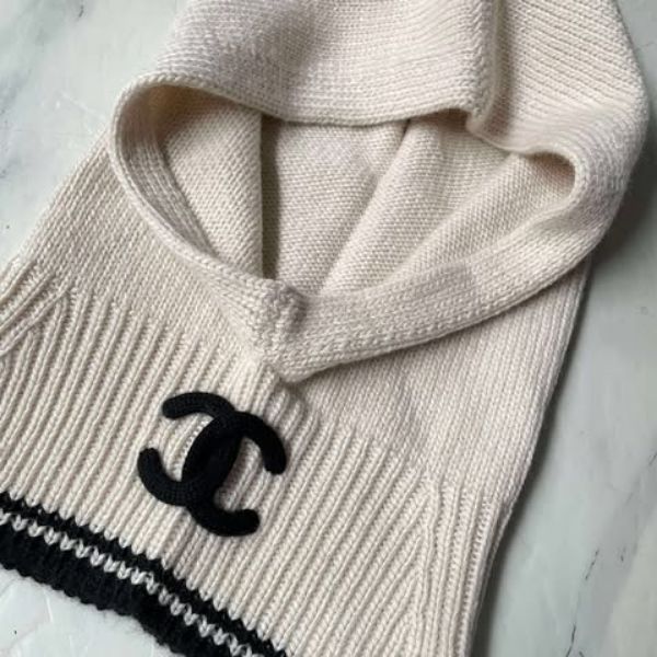 圖片 Chanel 25b 米白針織巴拉克拉法帽