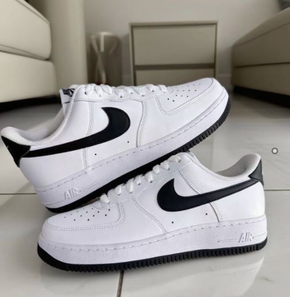 圖片 NIKE AIR FORCE 1 LOW WHITE BLACK 白黑 皮革 休閒鞋 FQ4296-101