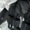 圖片 《我最便宜!全新正品》PRADA Re-Nylon 中款後背包(並附拉鍊小包) 黑色