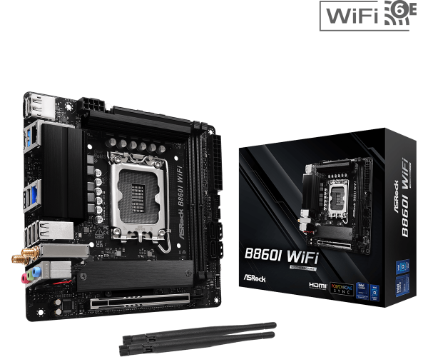圖片 華擎 B860I WiFi(Mini-ITX/LAN2.5G+無線/註五年)8+1+1相供電