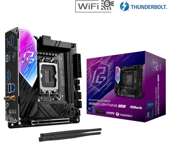 圖片 華擎 B860I Lightning WiFi(Mini-ITX/LAN2.5G+無線/註五年)10+1+1相供電
