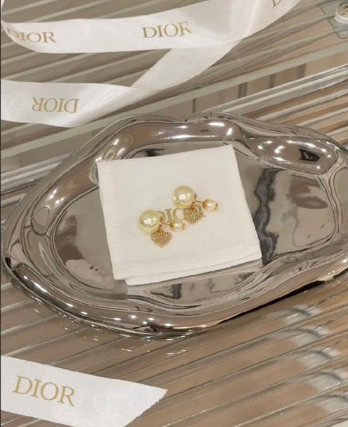 圖片 【DIOR】TRIBALES 珍珠滿鑽愛心耳環