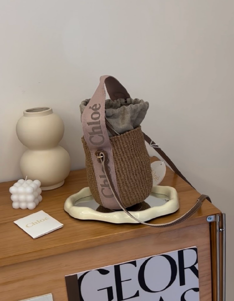 圖片 【CHLOE】WOODY小號水桶包 胭脂粉