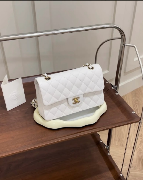 圖片 【CHANEL】CF23 荔枝鍊條包 白金