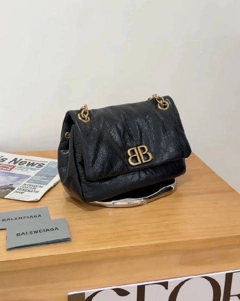 圖片 【BALENCIAGA】MONACO 迷你鍊條包 黑金