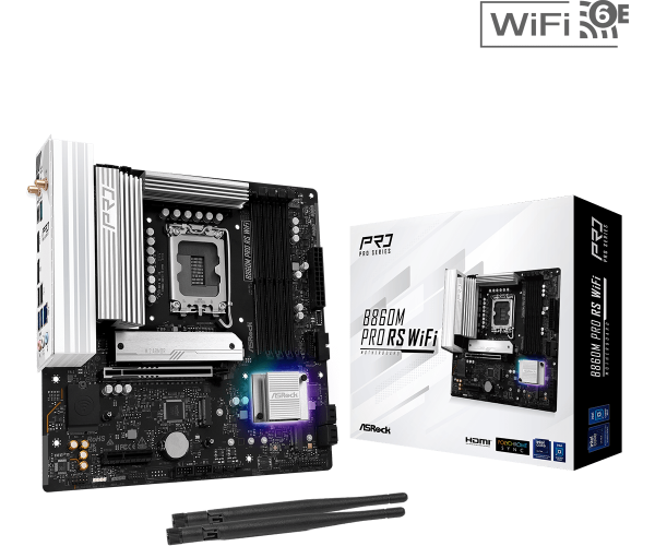 圖片 華擎 B860M Pro RS WiFi(M-ATX/LAN2.5G+無線/註五年)10+1+1+1+1 相供電