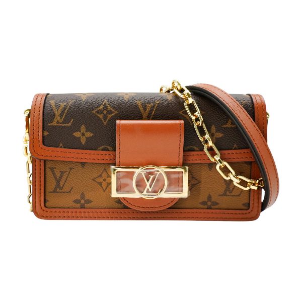 圖片 Louis Vuitton Dauphine East West 帆布肩背斜背二用包(M46757-咖)