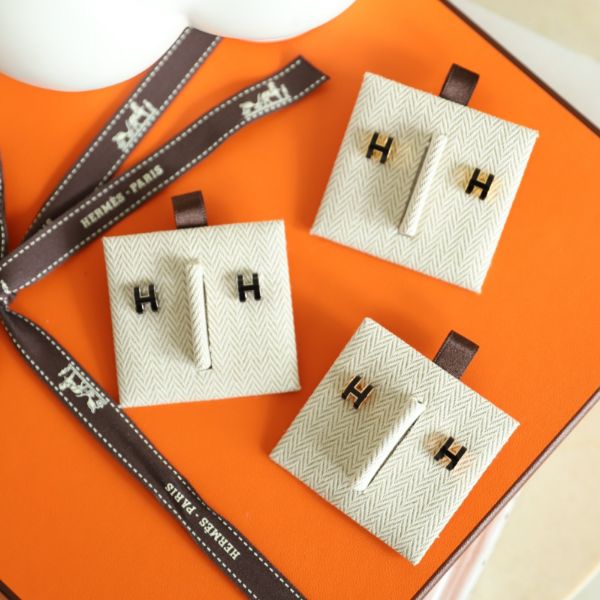 圖片 Hermes Mini pop h 黑銀耳針
