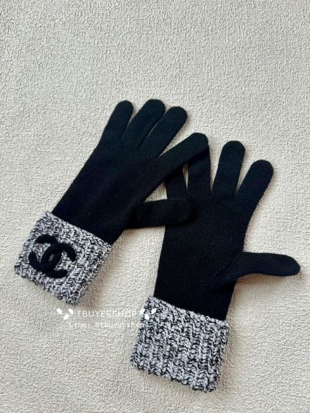 圖片 Chanel 灰拼色cc 手套