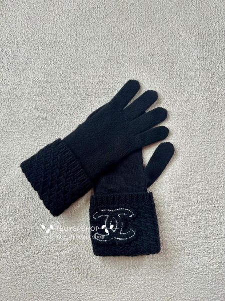 圖片 Chanel 黑 cc手套 可跟毛帽配套