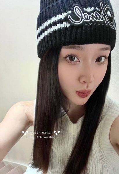 圖片 Chanel 24b 黑 字母logo毛帽 冷帽 針織帽 