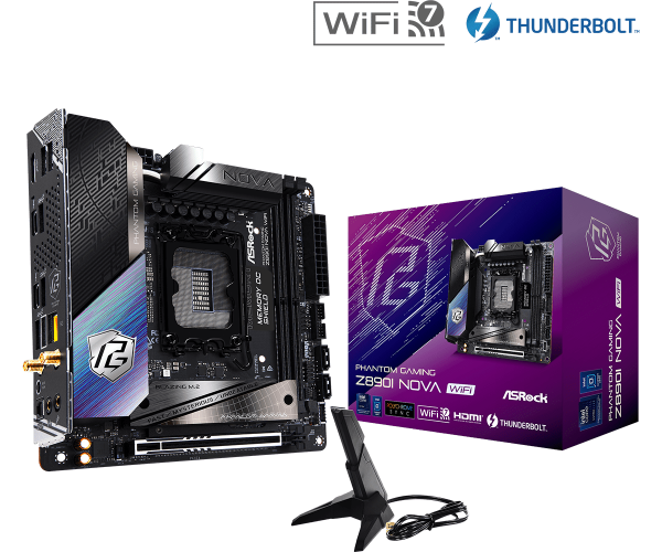 圖片 華擎 Z890I Nova WiFi(Mini-ITX/LAN 5Gb+Wi-Fi 7/註五年)12+1+1+1+1 相供電
