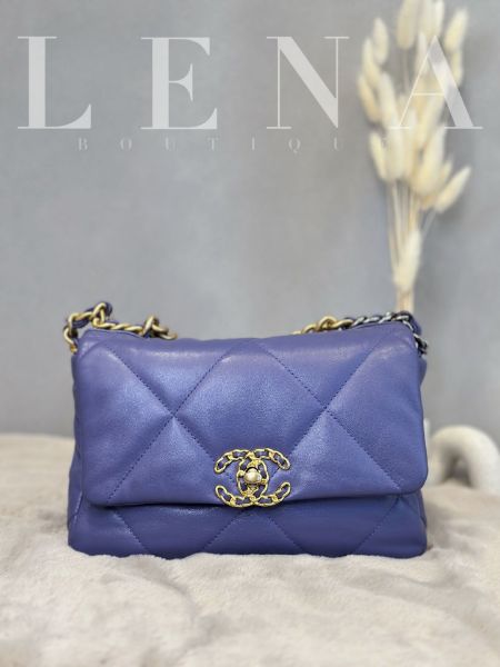 CHANEL 紫色金鏈19包