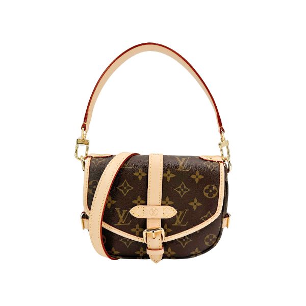 圖片 Louis Vuitton 展示品 Saumur BB 帆布兩用馬鞍包(M46740-咖)