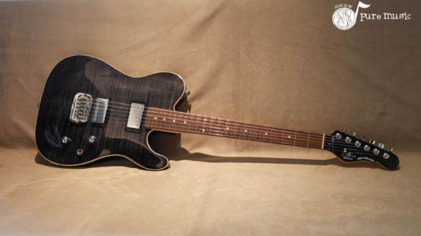 G&L Tribute ASAT DELUXE CARVED TOP Trans Black 電吉他