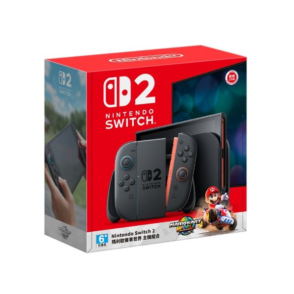 圖片  Nintendo Switch 2 瑪利歐賽車世界 主機組合(送玻璃保護貼)