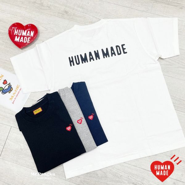 圖片 𝐌𝐫.𝐏𝐚𝐧𝐠𝐤𝐚©現貨❤️HUMAN MADE 店鋪限定 愛心刺繡小LOGO 背面字體 短T 短袖 心型 基本款
