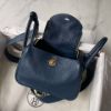圖片 Hermes S4深邃藍金釦mini lindy
