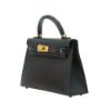 圖片 Hermes Mini Kelly 2代 鱷魚皮拚Epsom牛皮手提斜背包(黑/金釦)