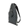 圖片 Louis Vuitton Duo 字花帆布斜背胸口包(M30936-黑灰)